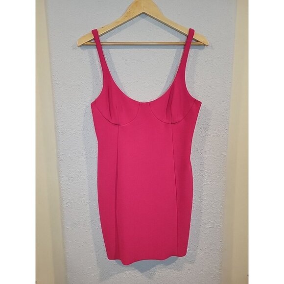 Bec + Bridge Dress Woman’s 10 Pink Amelie Magenta Sleeveless Bodycon Mini Slip - Picture 3 of 9
